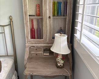 sweet painted French Provincial style small secretary desk