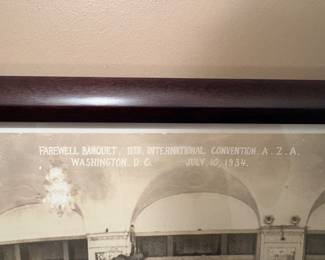 Panoramic photo from a 1934 banquet