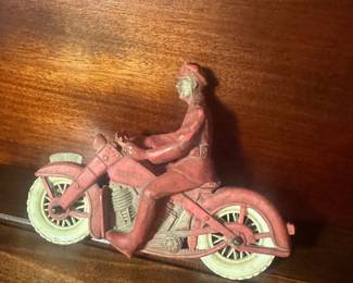 Vintage motorcycle figure