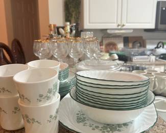 Corelle dinnerware and serving pieces