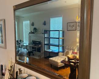 Large framed wall mirror