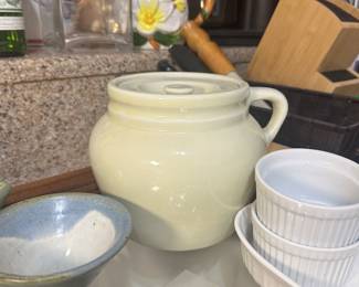Lidded stoneware crock