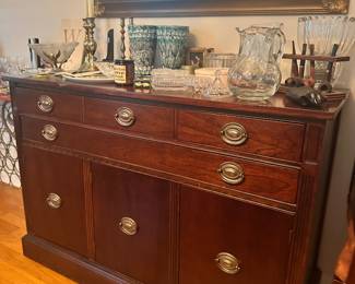 Quality dining room sideboard and mirror