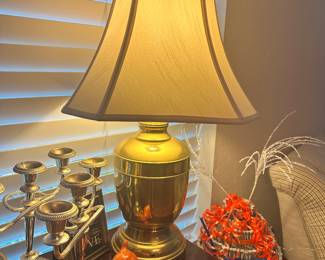 Brass lamp and traditional décor