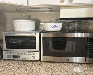 Panasonic countertop toaster oven * GE stainless microwave oven