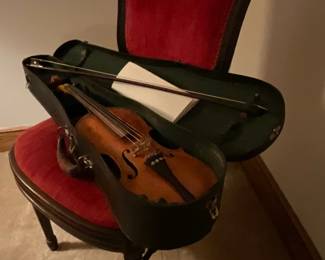 Violin in case