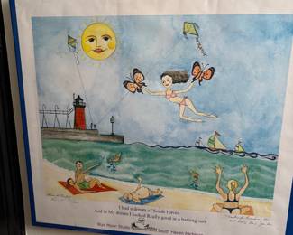 nicely framed vintage prints and art posters