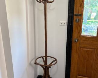 antique Thonet style bentwood hall tree