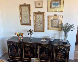 Asian buffet and decor items