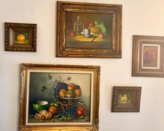Framed wall are on canvas
