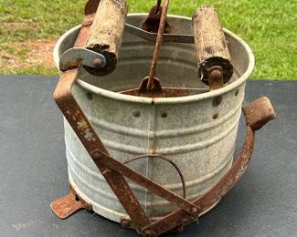 Vintage Galvanized Mop Bucket
