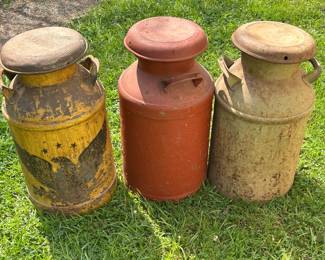 Vintage Metal Milk Cans