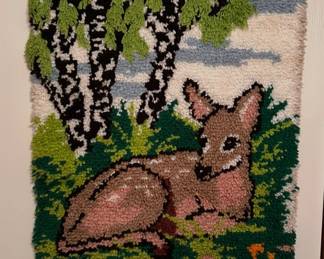 FAWN HOOK RUG WALL HANGING