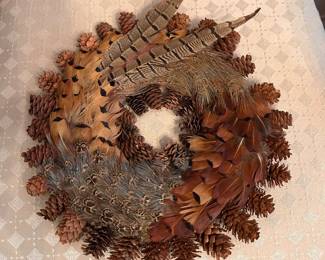 PHEASANT FEATHER WREATH
