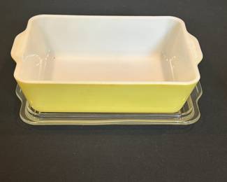 Vintage Pyrex Yellow Refrigerator Casserole Baking Dish