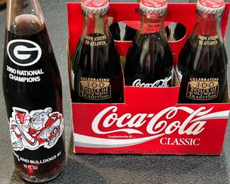 UGA and Olympic Commemorative Coca-Cola Bottles