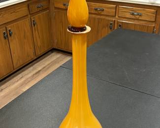 1960s Empoli Italian Art Glass Decanter