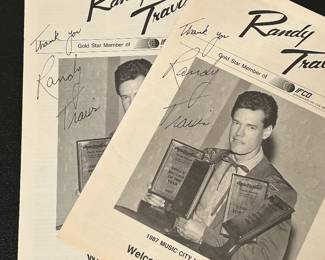 Signed Randy Travis 1987Memorabilia