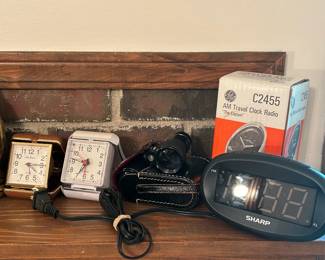 Assorted Vintage Clocks and Electronics