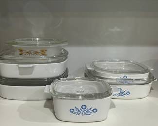 Assorted Vintage Pyrex and Anchor Serving Dishes