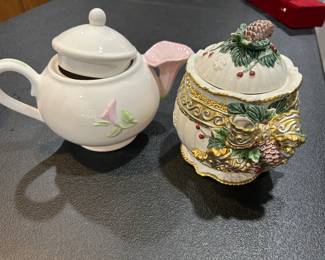 Vintage Teapot and Candy Jar