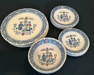 Johnson Bros. Blue Hearts & Flowers Dishes