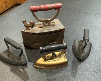 Antique Charcoal Irons and Cast Irons