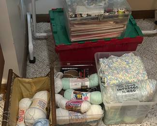 Vintage Singer Sewing Desk w/ Machine and Sewing Accessories