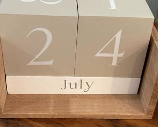 Wooden Perpetual Block Calendar