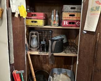 Coke, Pepsi and RC Cola crates
