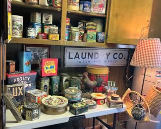 Vintage tins galore!