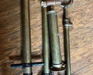Brass bicycle pumps