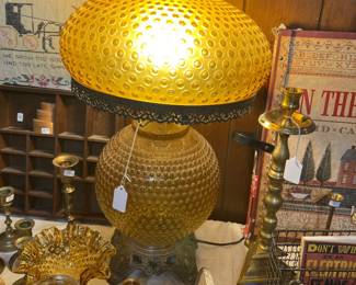 Fenton glass lamp 