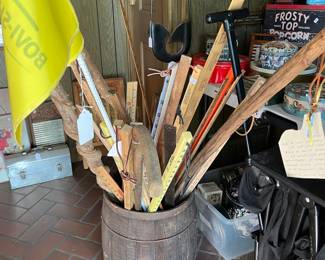 Lots of vintage yardsticks and rulers