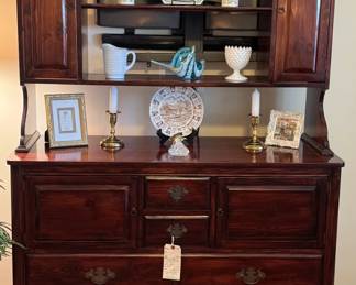 2 Piece Pine Hutch. Stunning with out the top. Now $65