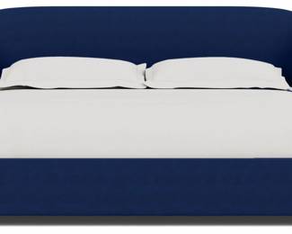 roomandboard indigo velvet king bed frame w/ storage