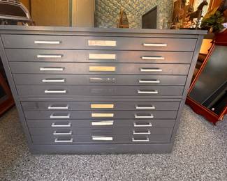 2 10 drawer blue print cabinets $695