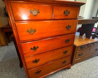 Available for pre-sale cedar tall boy dresser and drawers $195