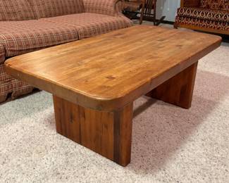 Solid wood coffee table