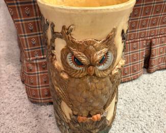 Large owl vase