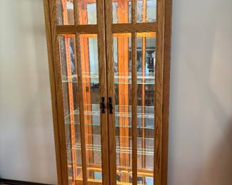 Lighted curio cabinet