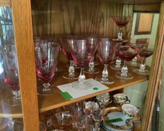 More Tiffin-Franciscan Crystal - Carnation & Pink Wisteria