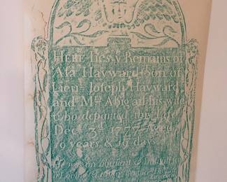 1777 gravestone rubbing