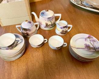 So cute! Handpainted Noritake mini tea set