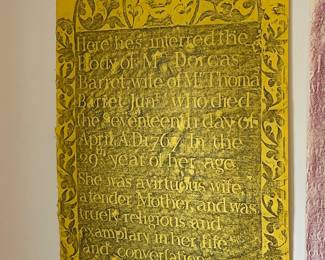 Grave rubbing of a 1767 headstone
