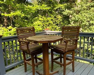 Outdoor Hardwood Pub Table & Chairs