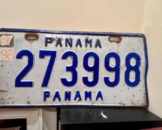 Vintage Panama Car Tag