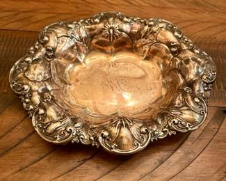 Sterling Silver Art Nouveau Floral Bowl