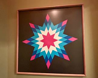 Framed Quilt Star Wall Art