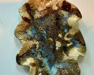 Studio Art Pottery Sculptural Textured Handmade Pottery Dish